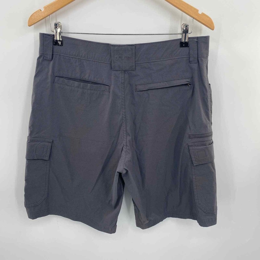Orvis Cargo Shorts Mens 32 Gray Nylon Quick Dry Pockets Gorpcore - Picture 8 of 11
